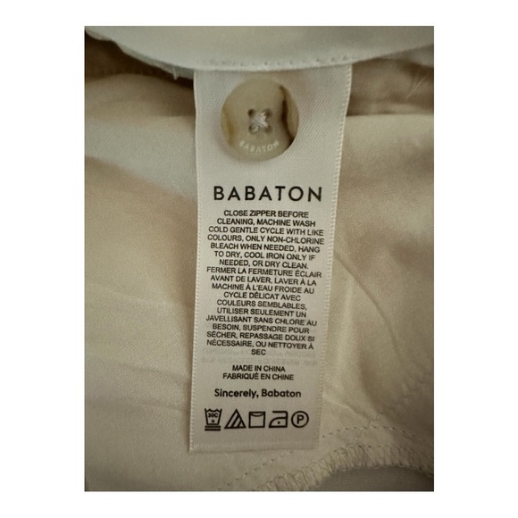 Babaton by Aritzia Pleated Pants Matte Pearl Women’s Size 8 - Picture 6 of 7